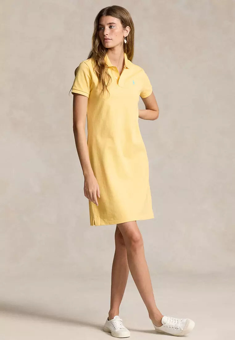 RALPH LAUREN COTTON MESH POLO DRESS