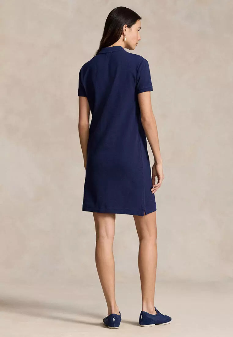 RALPH LAUREN COTTON MESH POLO DRESS