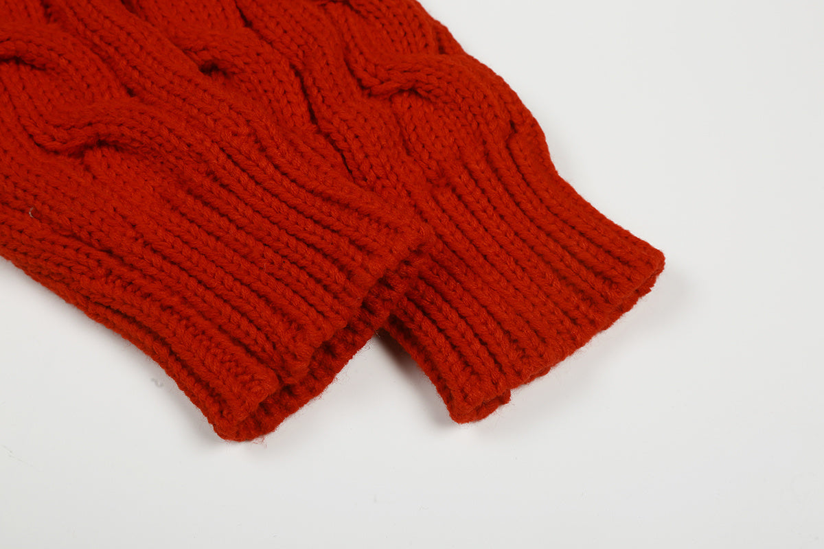 RALPH LAUREN CABLE-KNIT WOOL-CASHMERE CARDIGAN