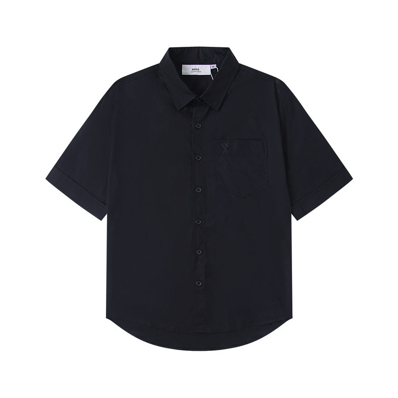 AMI SHORT SLEEVE COTTON SHIRT