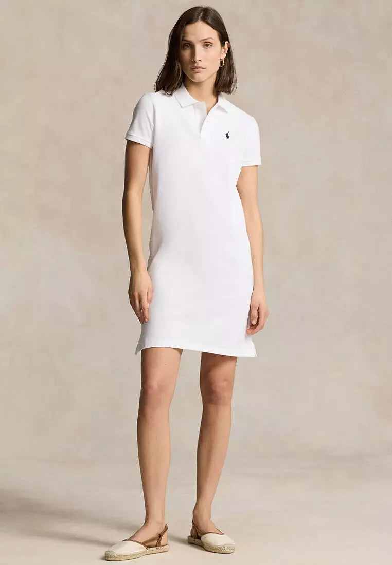 RALPH LAUREN COTTON MESH POLO DRESS