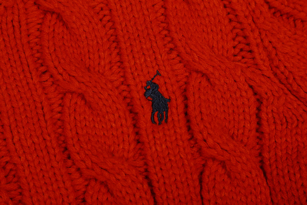 RALPH LAUREN CABLE-KNIT WOOL-CASHMERE CARDIGAN