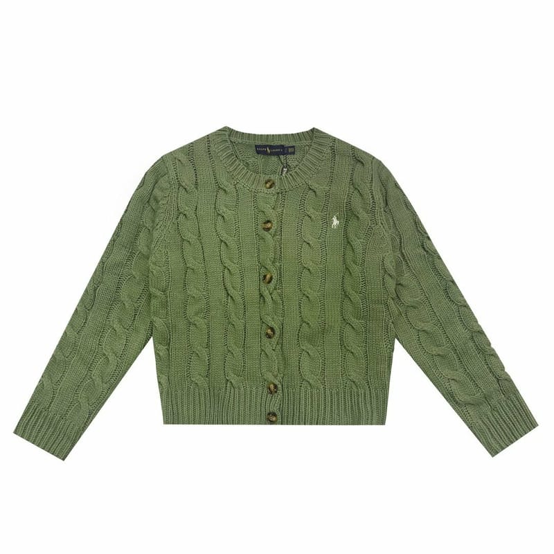 RALPH LAUREN CABLE-KNIT WOOL-CASHMERE CARDIGAN
