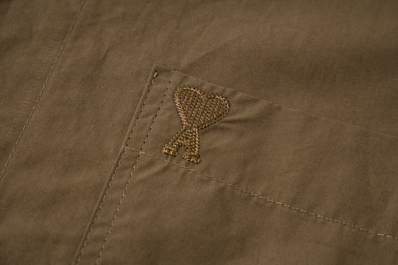 AMI SHORT SLEEVE COTTON SHIRT