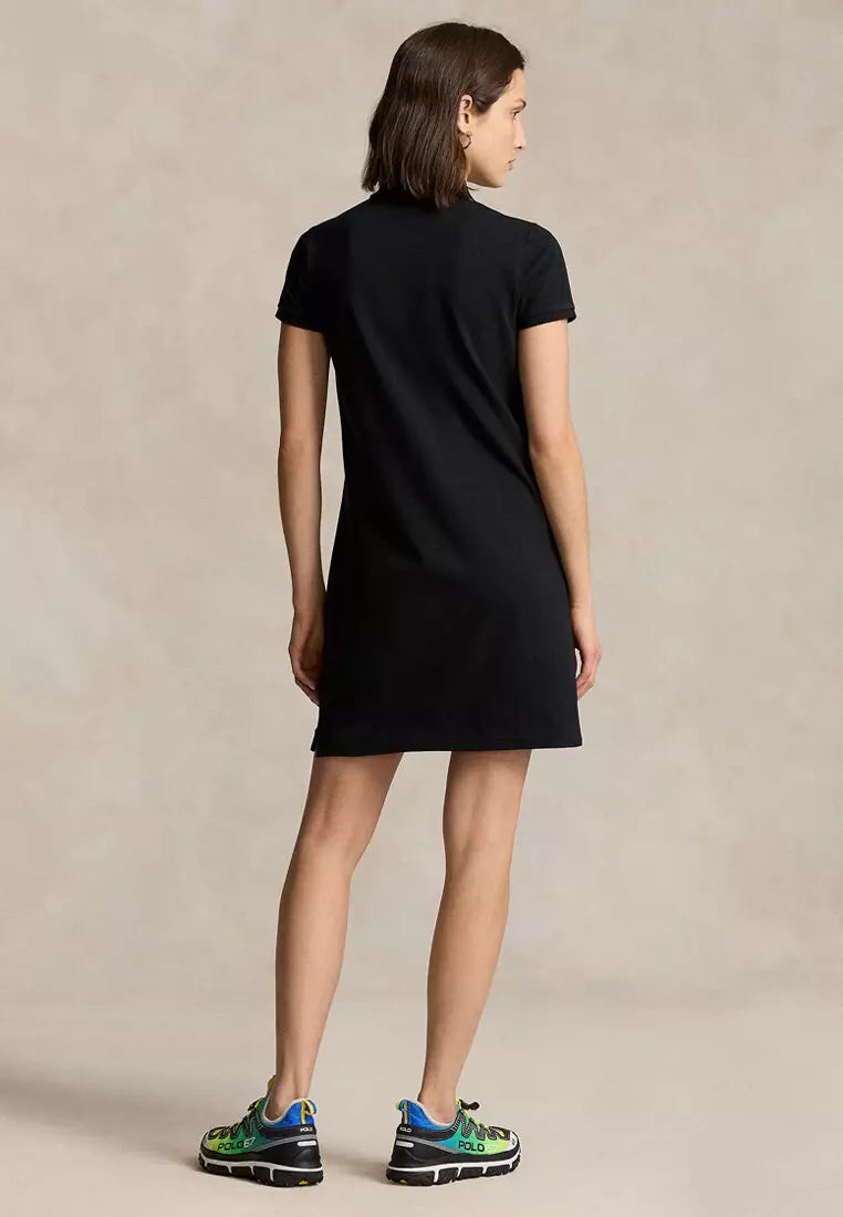 RALPH LAUREN COTTON MESH POLO DRESS