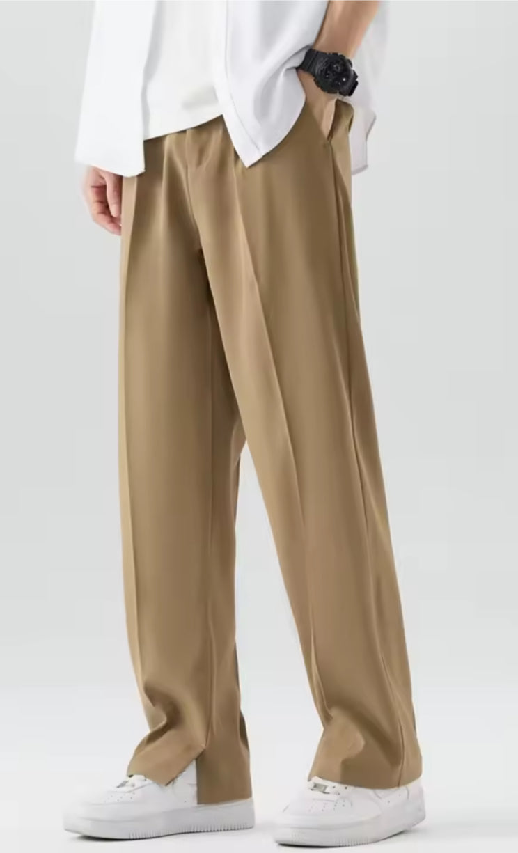 CASUAL STRAIGHT LOOSE SUIT TROUSERS