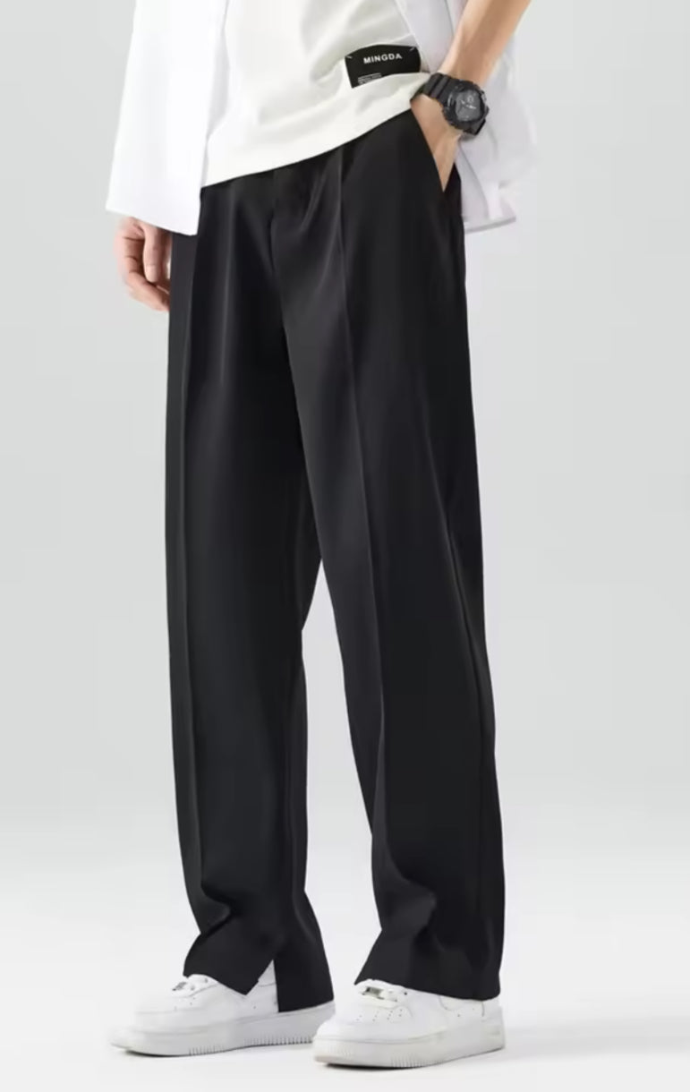 CASUAL STRAIGHT LOOSE SUIT TROUSERS