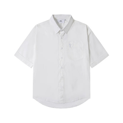 AMI SHORT SLEEVE COTTON SHIRT