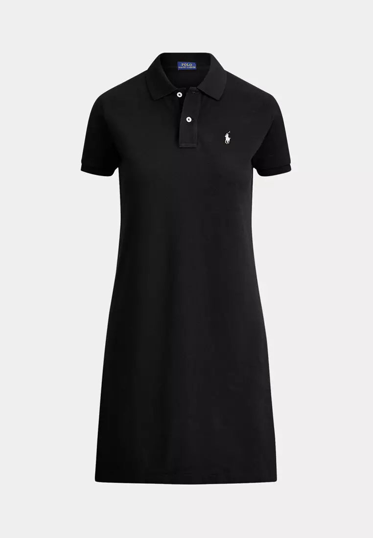 RALPH LAUREN COTTON MESH POLO DRESS