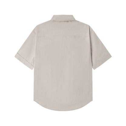 AMI SHORT SLEEVE COTTON SHIRT