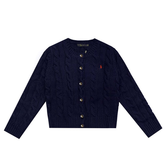 RALPH LAUREN CABLE-KNIT WOOL-CASHMERE CARDIGAN