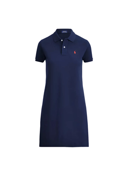 RALPH LAUREN COTTON MESH POLO DRESS