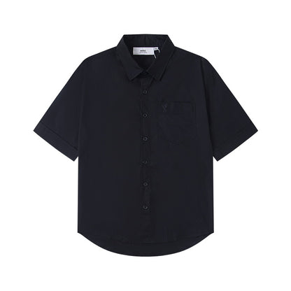 AMI SHORT SLEEVE COTTON SHIRT