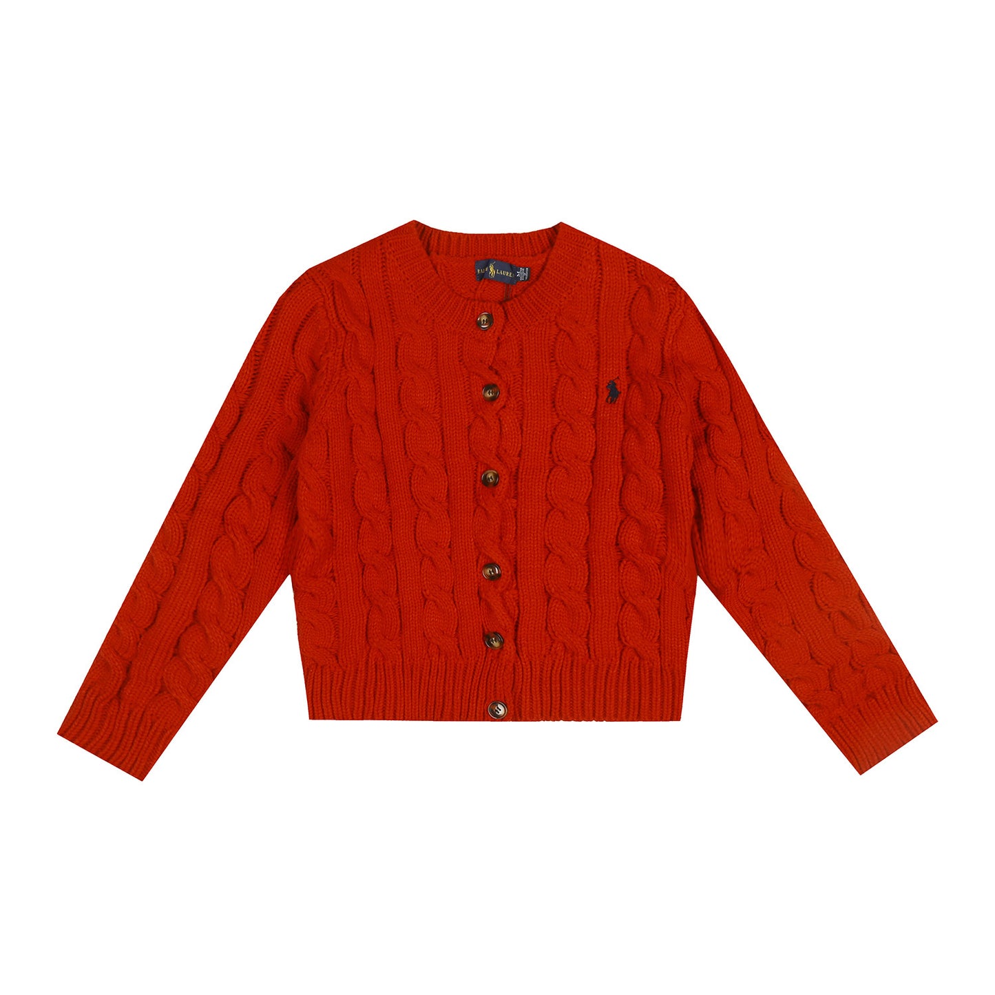 RALPH LAUREN CABLE-KNIT WOOL-CASHMERE CARDIGAN