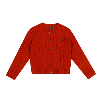 RALPH LAUREN CABLE-KNIT WOOL-CASHMERE CARDIGAN