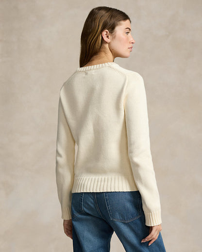 RALPH LAUREN FLAG COTTON CREWNECK JUMPER