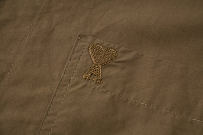 AMI SHORT SLEEVE COTTON SHIRT