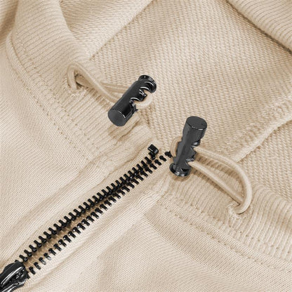 ALO CASUAL SOLID COLOR ZIPPER TURTLE NECK SWEATER