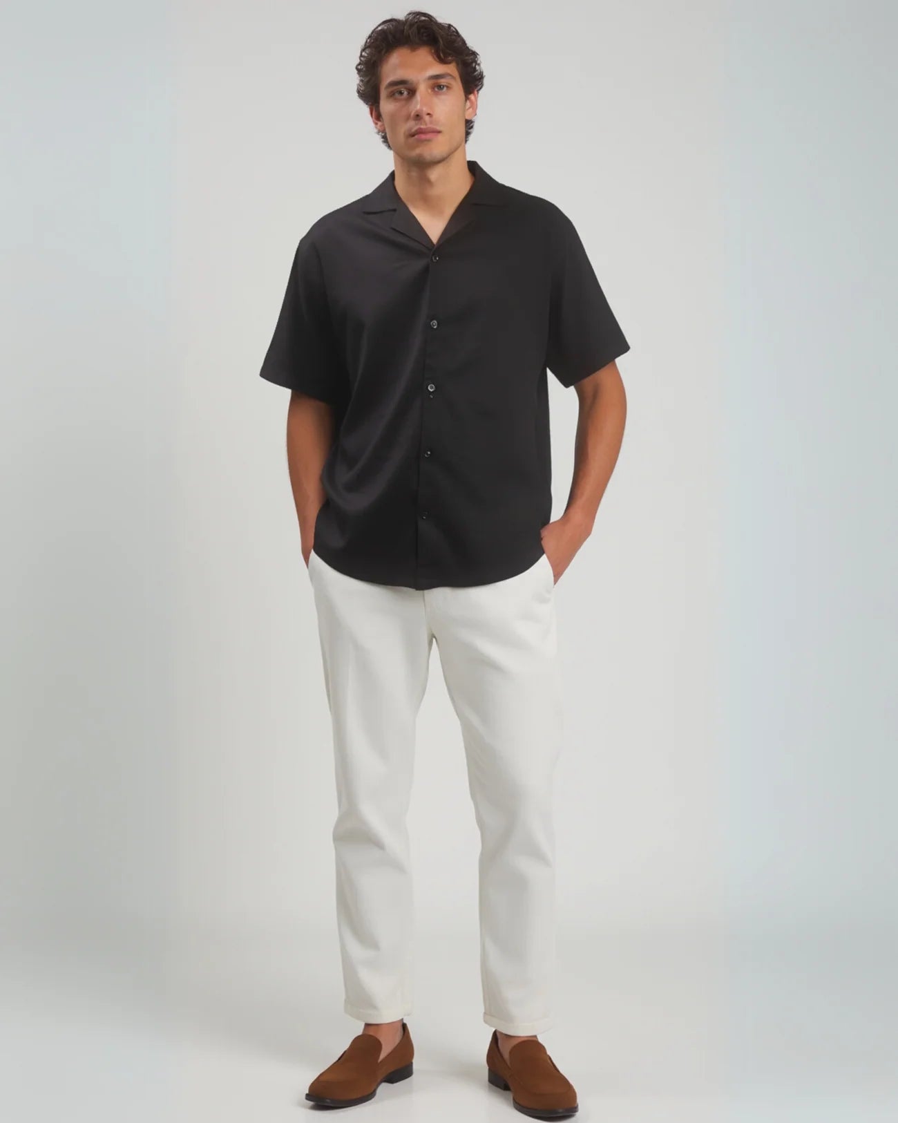 VINCENZO SHORT SLEEVE LINEN SHIRT