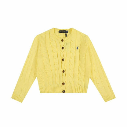 RALPH LAUREN CABLE-KNIT WOOL-CASHMERE CARDIGAN