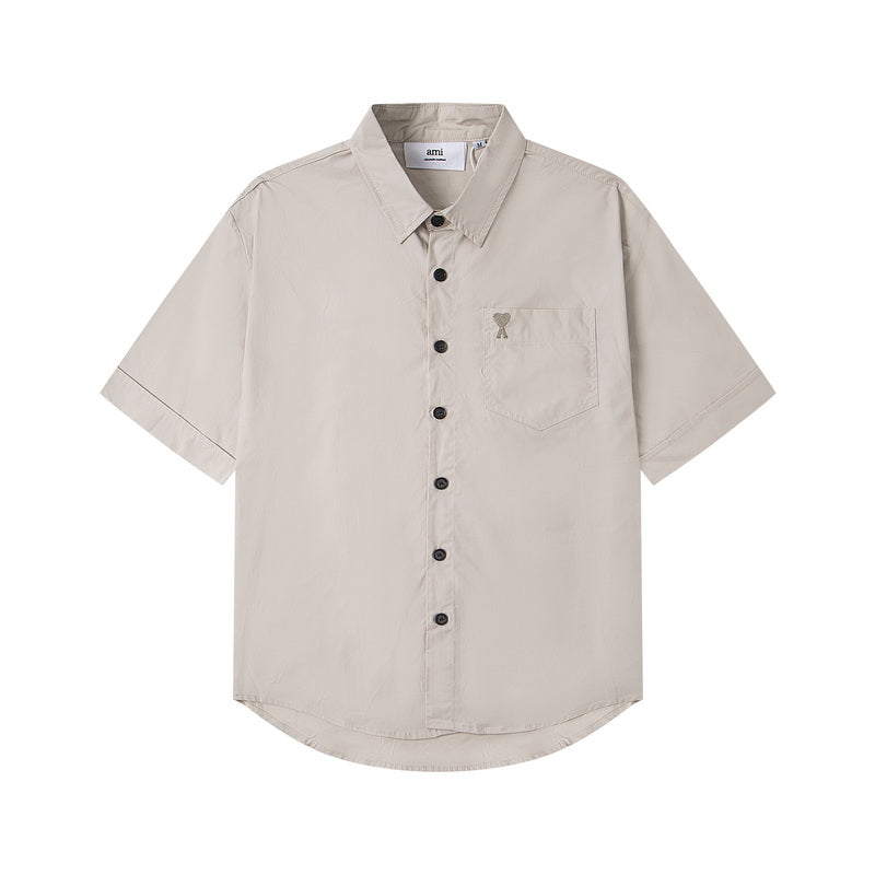 AMI SHORT SLEEVE COTTON SHIRT
