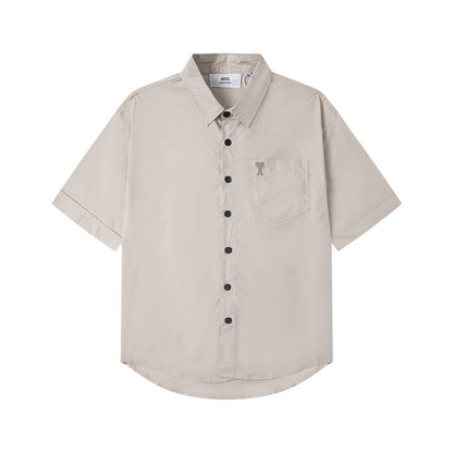 AMI SHORT SLEEVE COTTON SHIRT