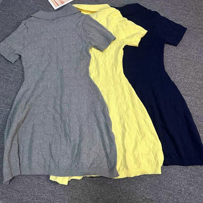 RALPH LAUREN CABLE-KNIT COTTON JUMPER DRESS