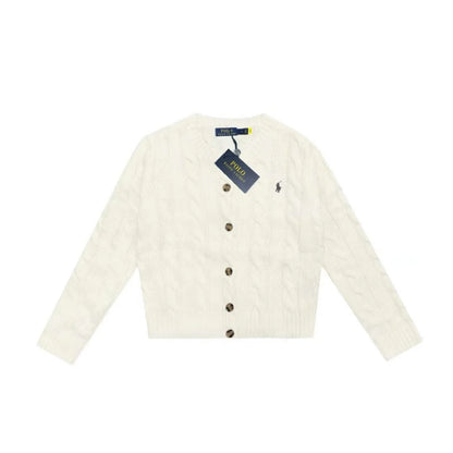 RALPH LAUREN CABLE-KNIT WOOL-CASHMERE CARDIGAN