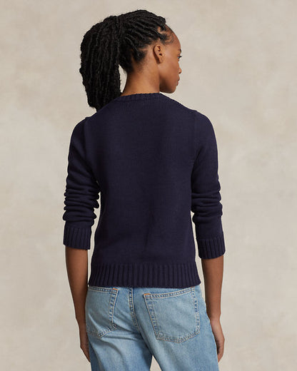 RALPH LAUREN FLAG COTTON CREWNECK JUMPER